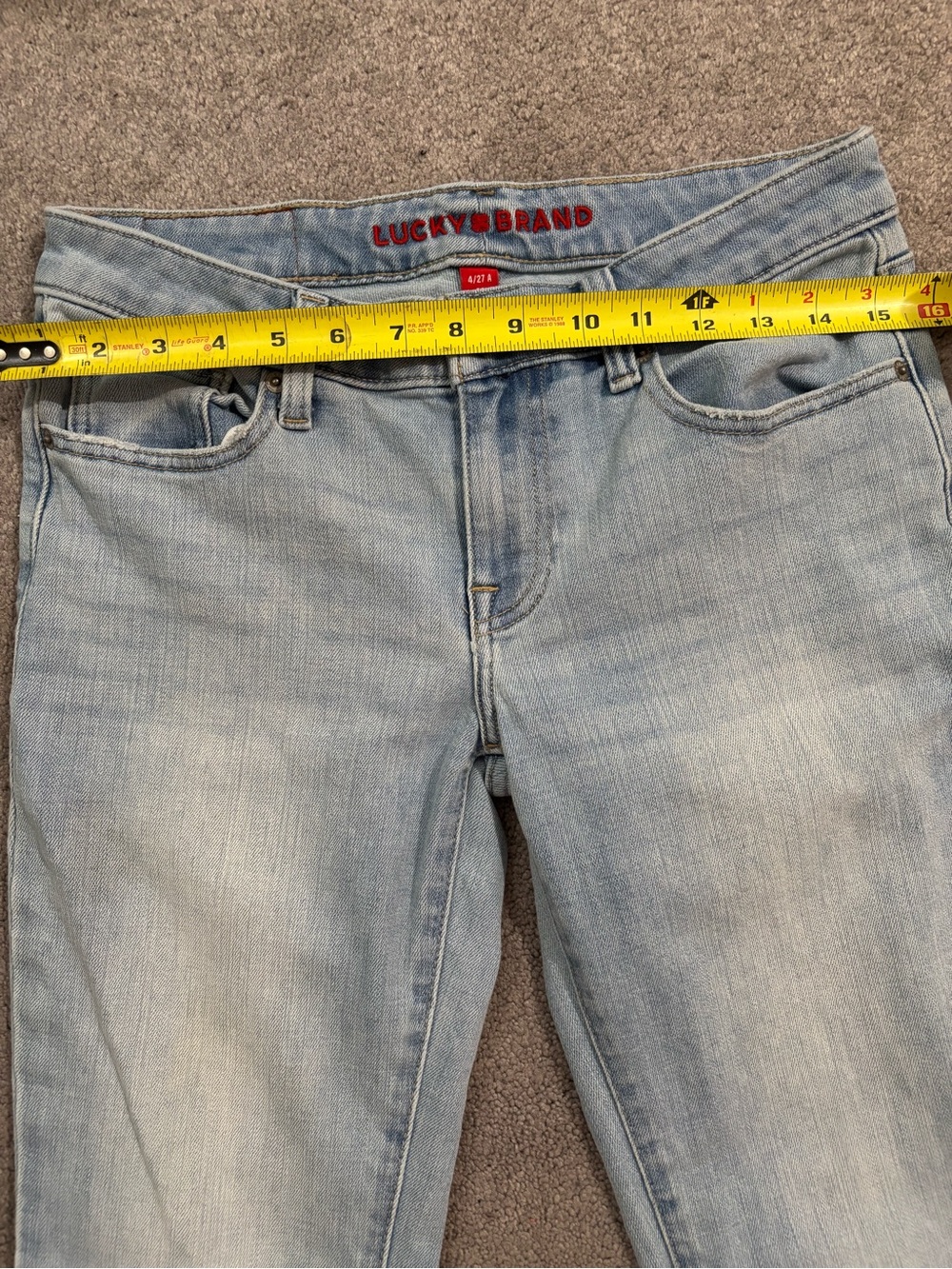 Lucky Brand Light Wash Flare Bootcut Jeans Size 4 / 27 Denim Stretch - Picture 6 of 6